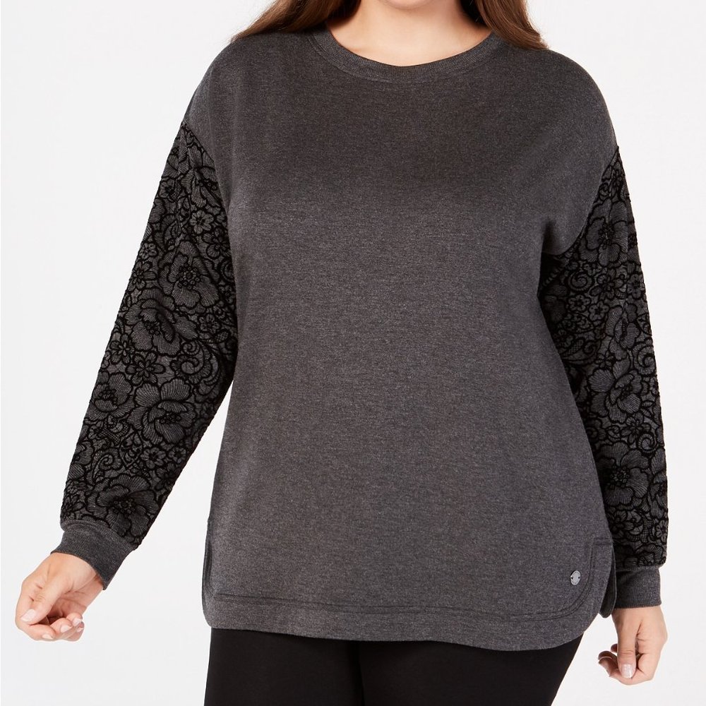 Ideology Sweatshirt Gray 2X Long Sleeve NWT